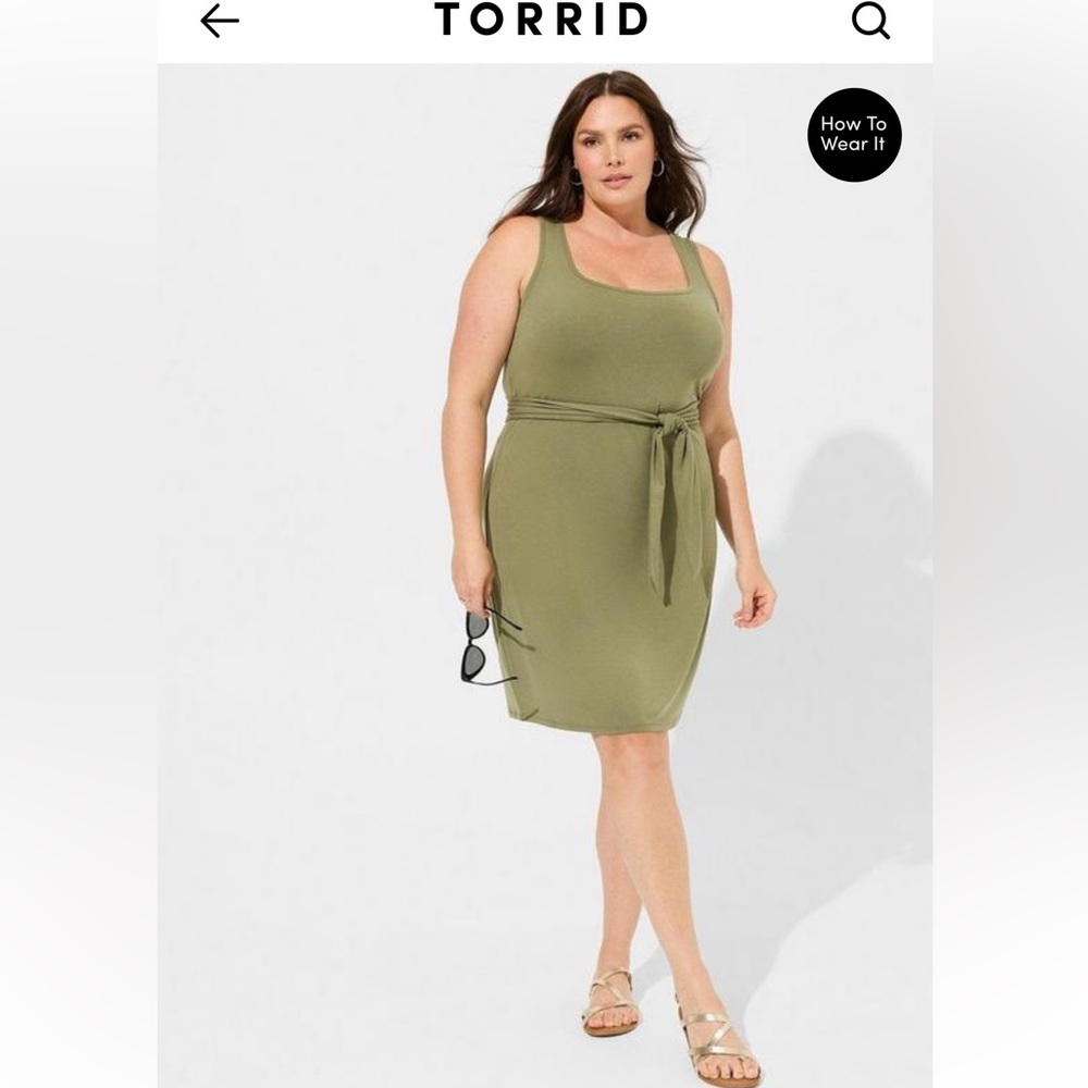 Mini Jersey Square neck dresss